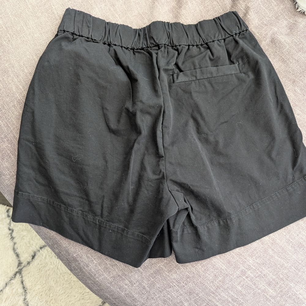 Everlane The Easy Short Pull On Organic Cotton Stretch Black Size 6 - Picture 5 of 6